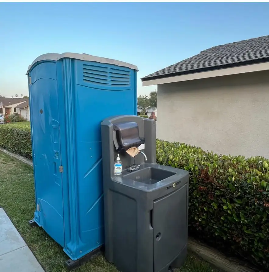 Porta potty setup similar to what we deliver in Carter Lake