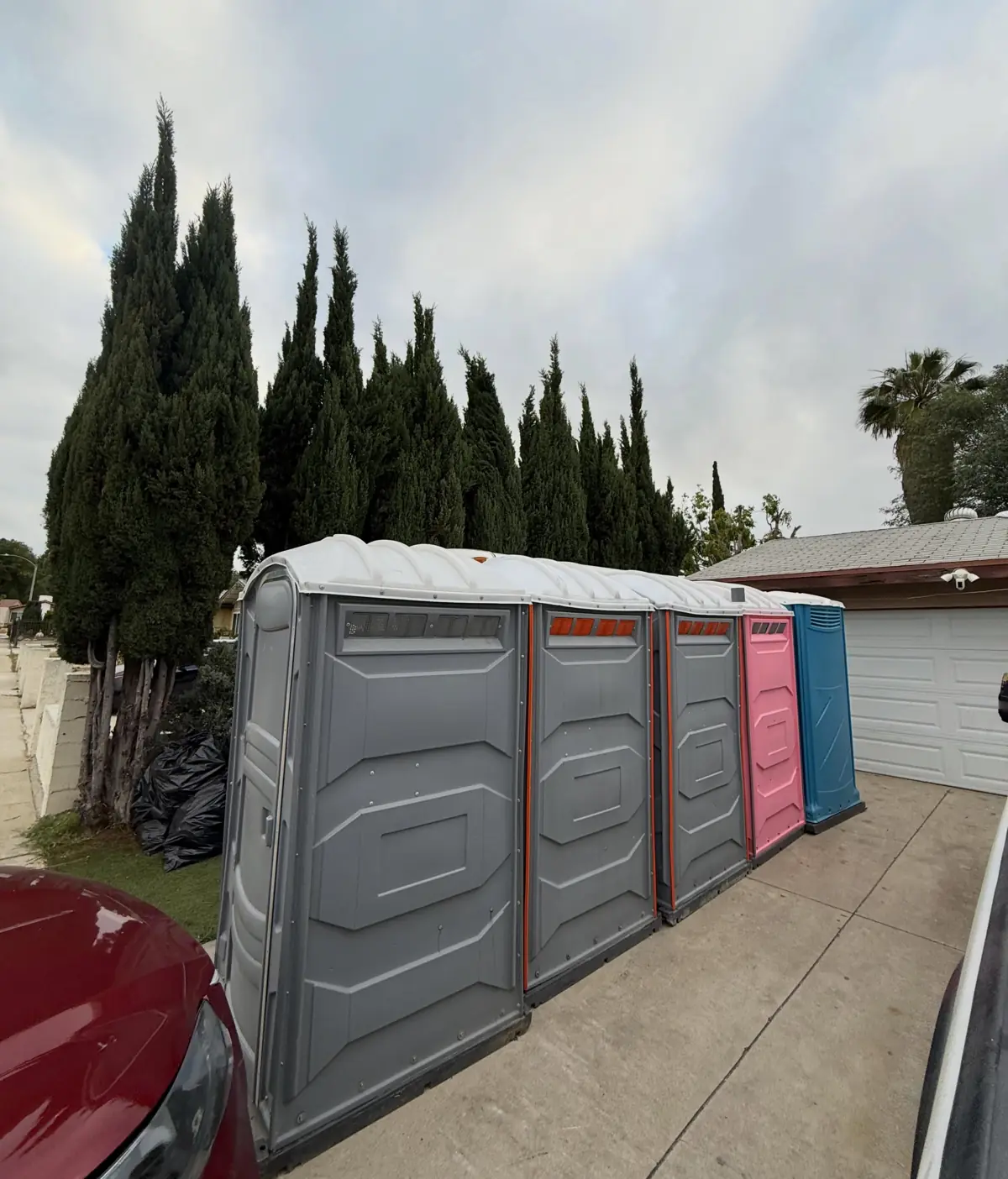 Porta potty setup similar to what we deliver in Bennington