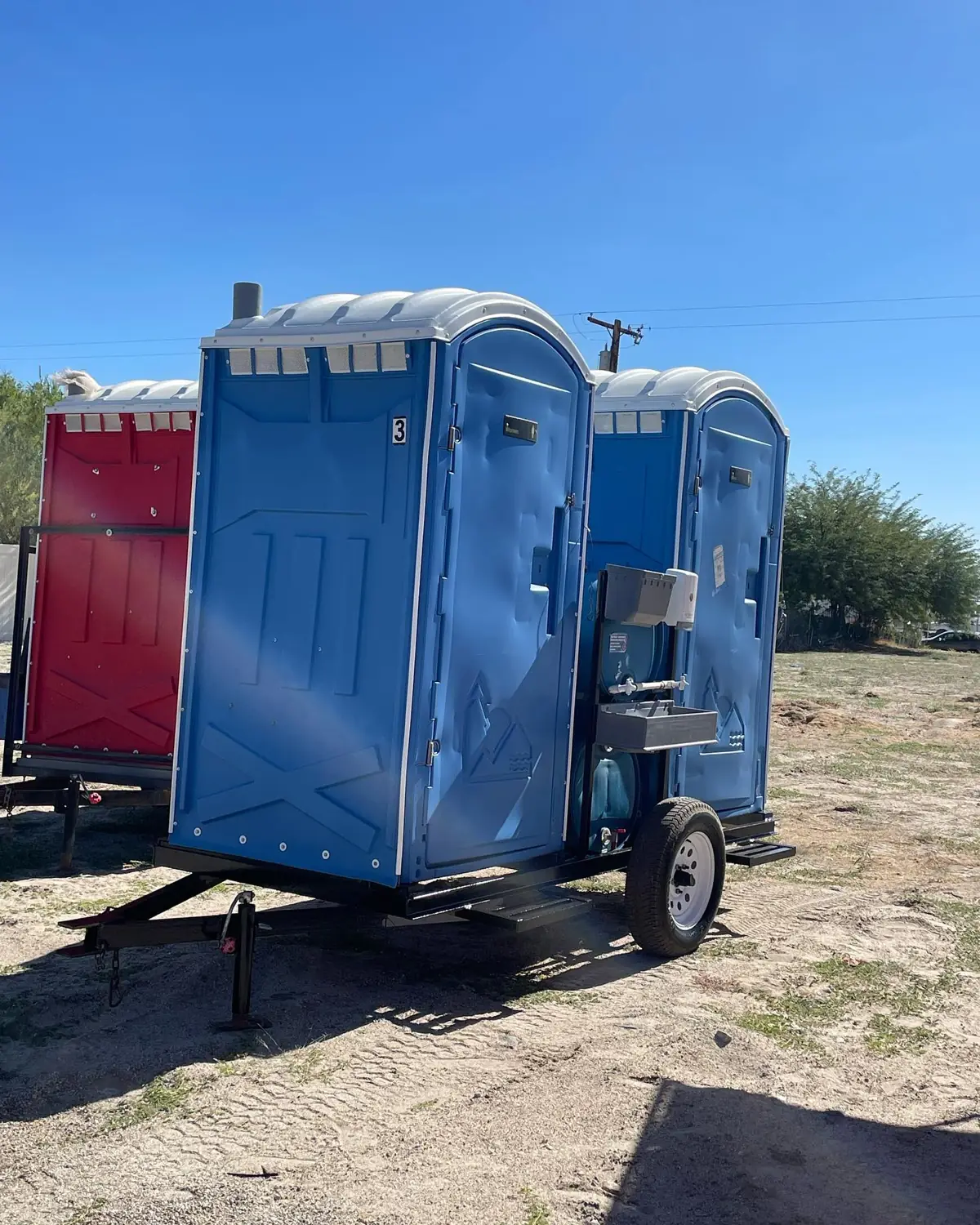 Porta potty rental setup for Wahoo