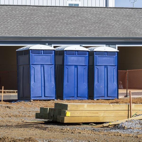 Heavy-duty construction site porta potty in Omaha, Nebraska